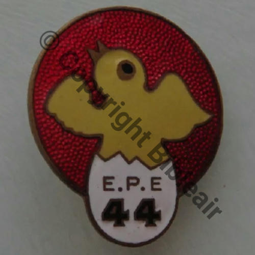 NH  ECOLE DE PILOTAGE ELEMENTAIRE 44  A.AUGIS ST.BARTH LYON 3Li Bol fenetre allonge alu Dos cuivre grenu Src.13dragonrouge 116Eur(x5) 